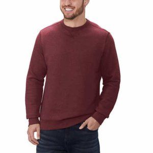 G.H. Bass & Co. Men's Crew Neck Fleece Sweatshirt in red